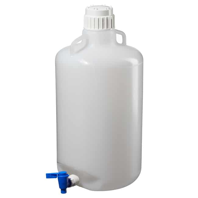 Nalgene&trade; LDPE 带龙头圆形大瓶