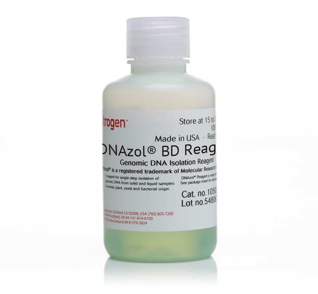 DNAzol&trade; BD 试剂，用于从全血中分离基因组 DNA