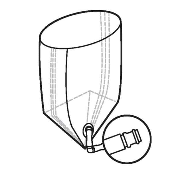 HyPerforma&trade; 50 至 500 L 罐内衬，200 L 内衬 - 底部排液，经辐照