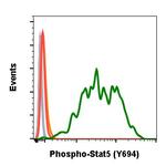 Phospho-Stat5 (Tyr694) Antibody in Flow Cytometry (Flow)