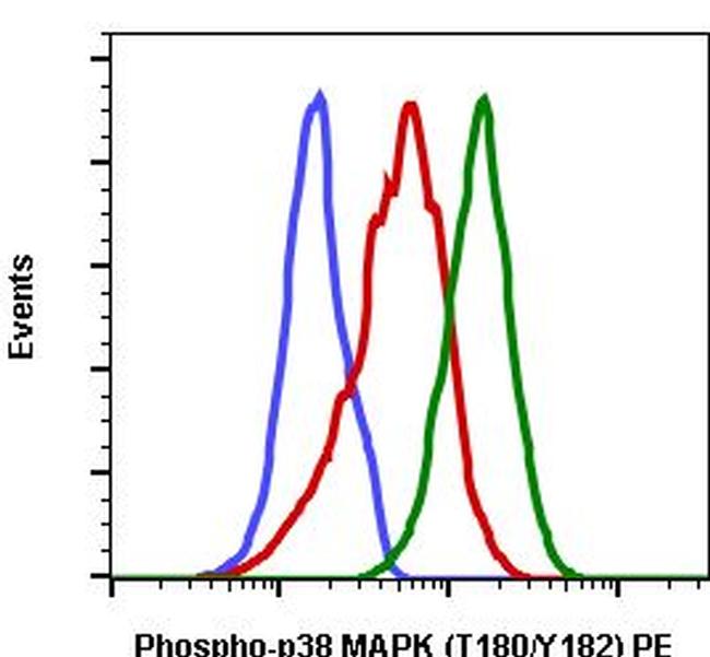 Phospho-p38 MAPK alpha (Thr180, Tyr182) Antibody in Flow Cytometry (Flow)